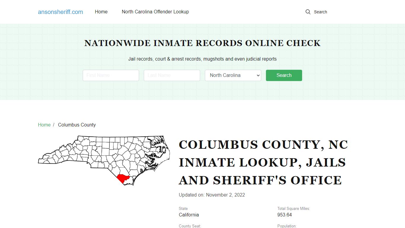 Columbus County, NC Inmate Search, Jails, Sheriff